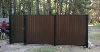 Купить распашные ворота из профнастила Урюпинск, цена от 2778 руб.